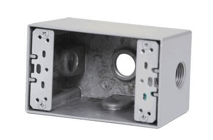 Westgate 3/4" 1-gang 3 outlet holes Gray Deep Weatherproof Electrical Box W1DB75-3