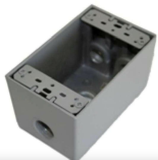Westgate 3/4" 1-gang 4 outlet holes Gray Deep Weatherproof Electrical Box W1DB75-4
