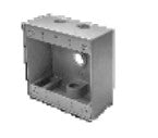 Westgate 1" 2-gang 4 outlet holes Gray Weatherproof Electrical Box W2B100-4