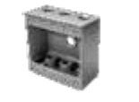 Westgate 1/2" 2-gang 3 outlet holes Gray Weatherproof Electrical Box W2B50-3