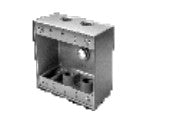 Westgate 1/2" 2-gang 5 outlet holes Gray Weatherproof Electrical Box W2B50-5