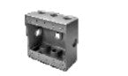 Westgate 1/2" 2-gang 6 outlet holes with side outlets Gray Weatherproof Electrical Box W2B50-6X