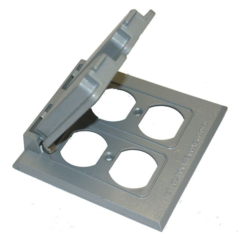 Westgate 2-gang Gray Weatherproof Device Cover W2C-2D