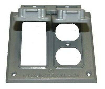 Westgate 2-gang Gray Weatherproof Device Cover W2C-GD