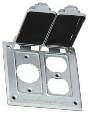 Westgate 2-gang Gray Weatherproof Device Cover W2C-SD