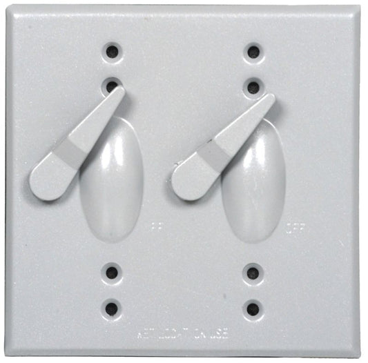 Westgate 2-gang Gray Weatherproof Device Cover W2C-SW