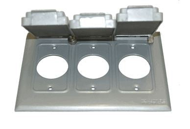 Westgate 3-gang Gray Weatherproof Device Cover W3C-3S