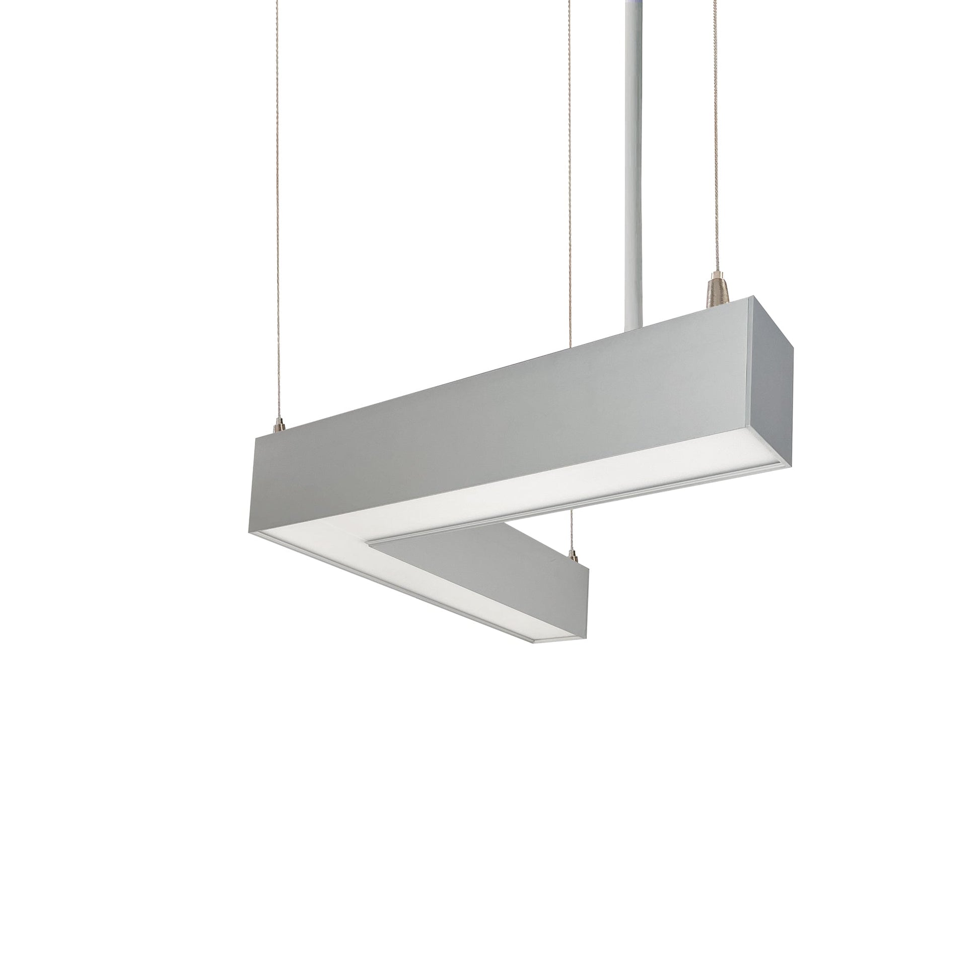 Nora Lighting NLUD-L334W "L" Shaped L-Line LED Indirect/Direct Linear, 3781lm / Selectable CCT, White Finish